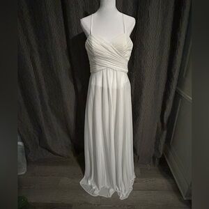 Chic spaghetti strap Ivory Gown